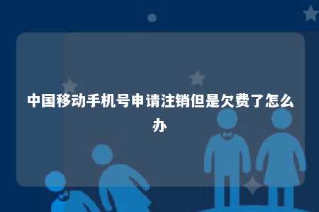 中国移下手机号申请注销可是欠费了怎么办